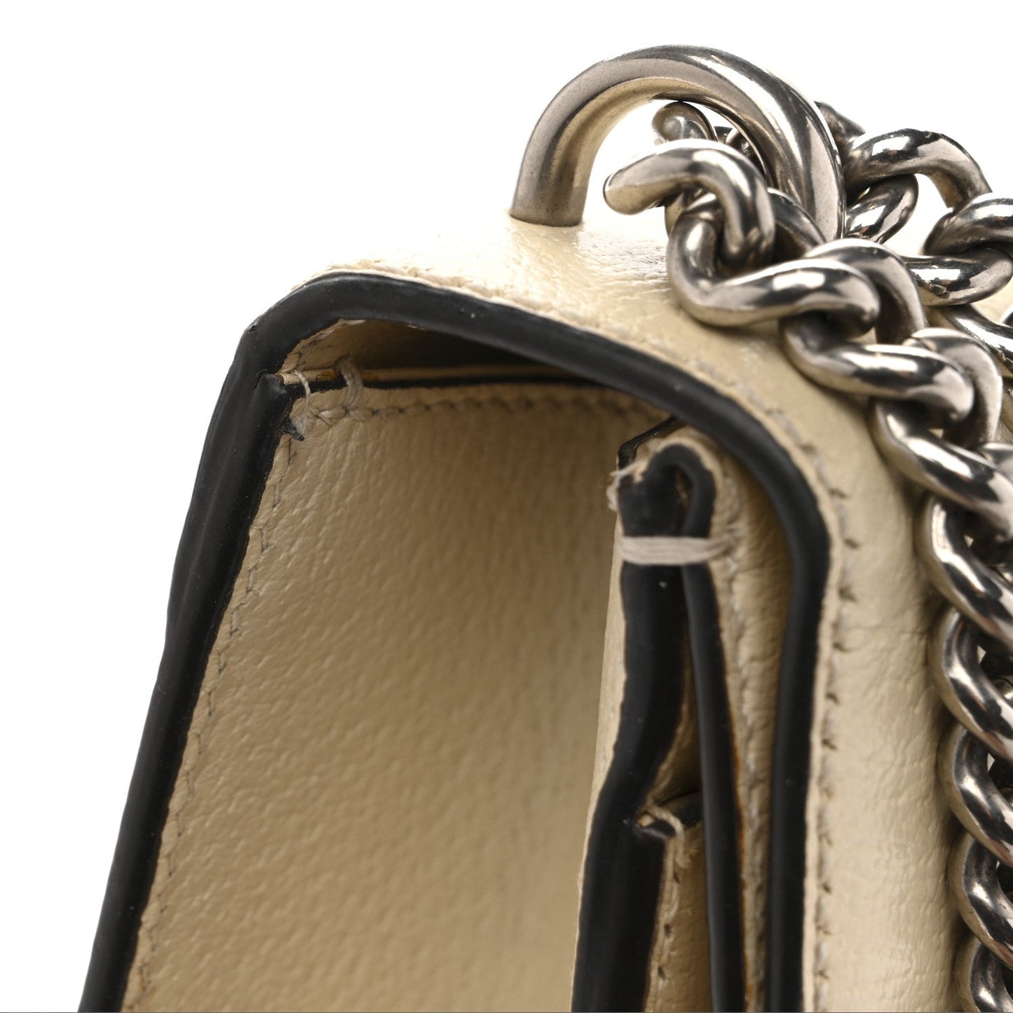 Textured Calfskin Crystal Mini Dionysus Shoulder Bag Mystic White