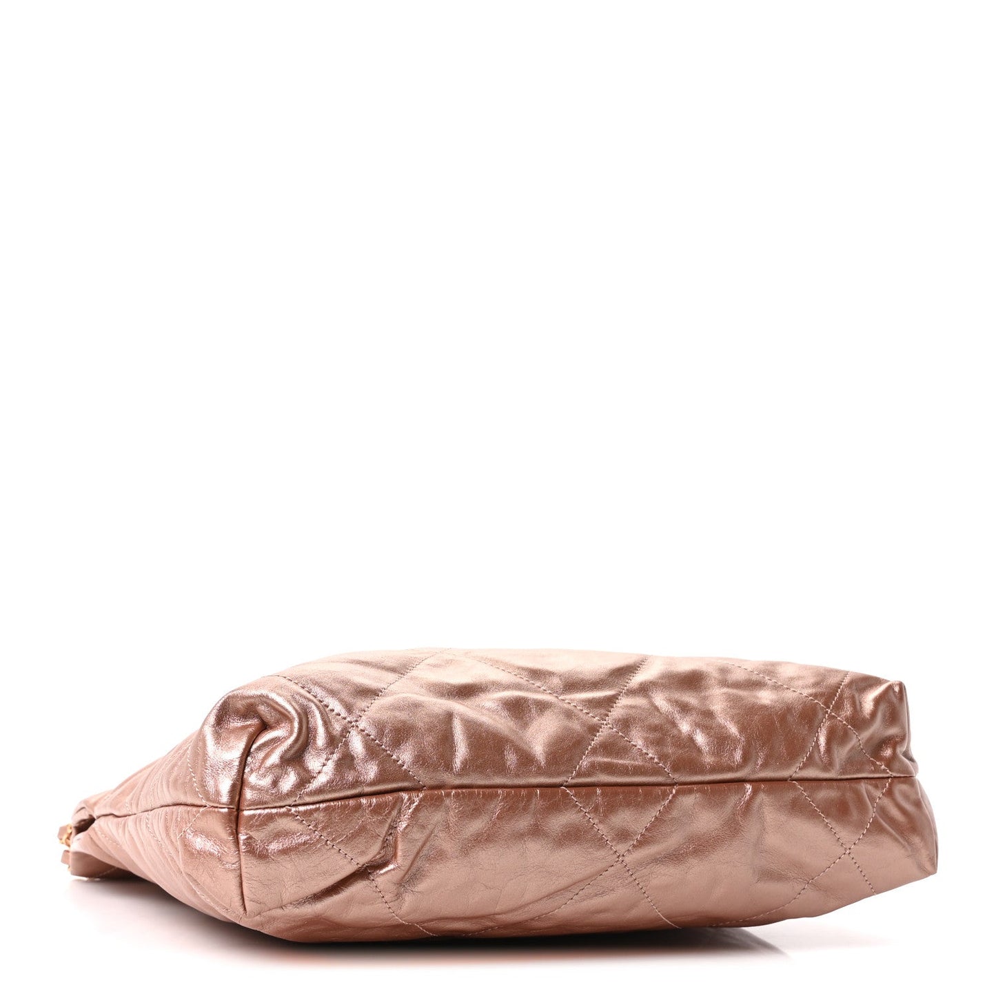 Metallic Calfskin Quilted Small Chanel 22 Pink