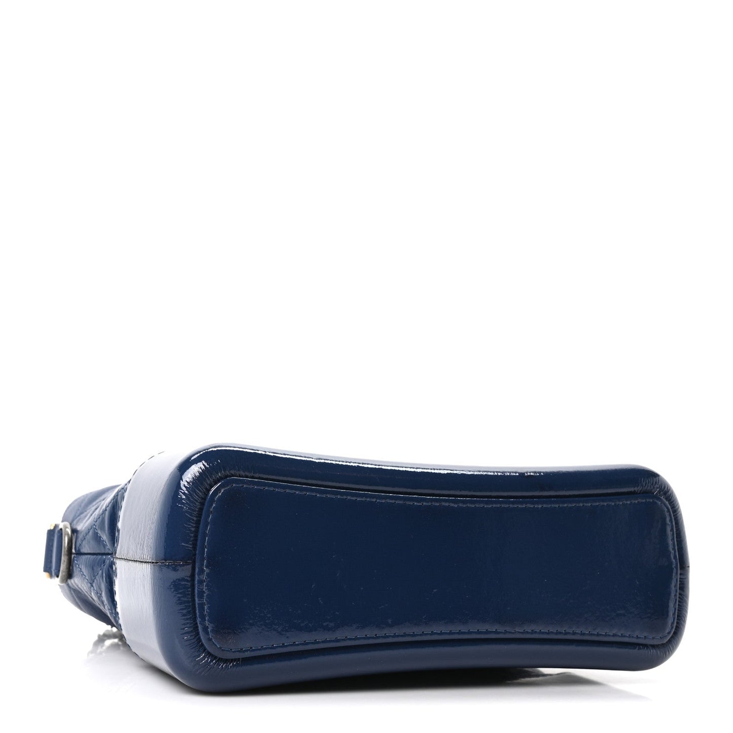 Patent Goatskin Quilted Medium Gabrielle Hobo Blue