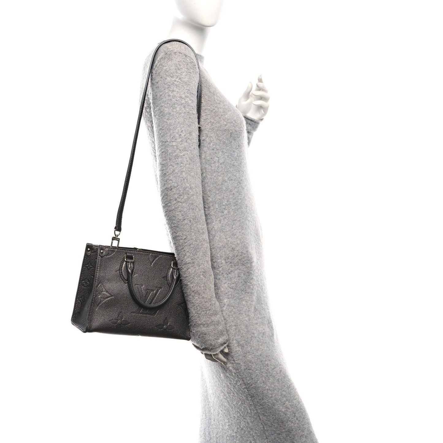 Metallic Empreinte Monogram Giant Onthego PM Gun Metal