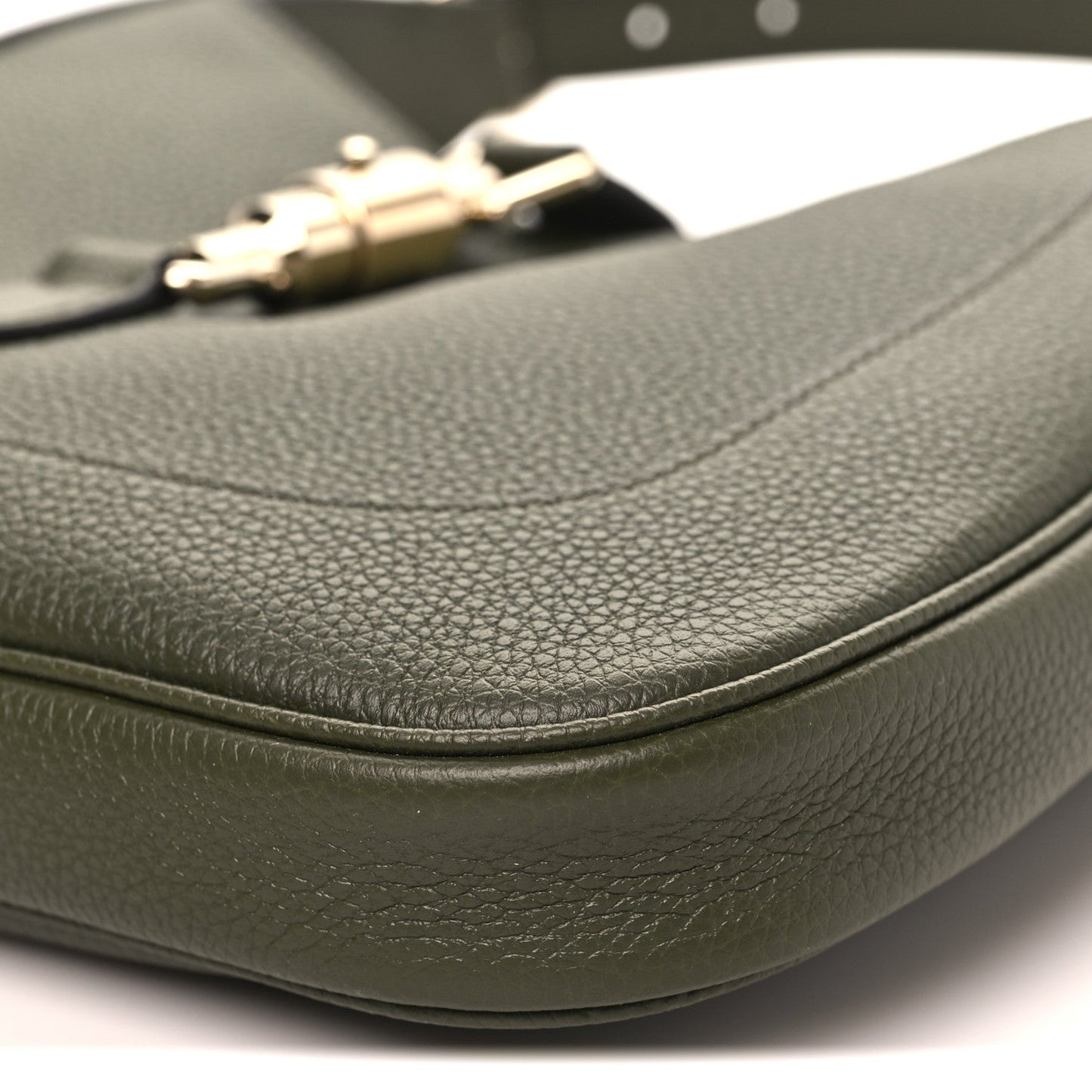 Grand Prix Calfskin Medium Jackie 1961 Hobo Dark Green
