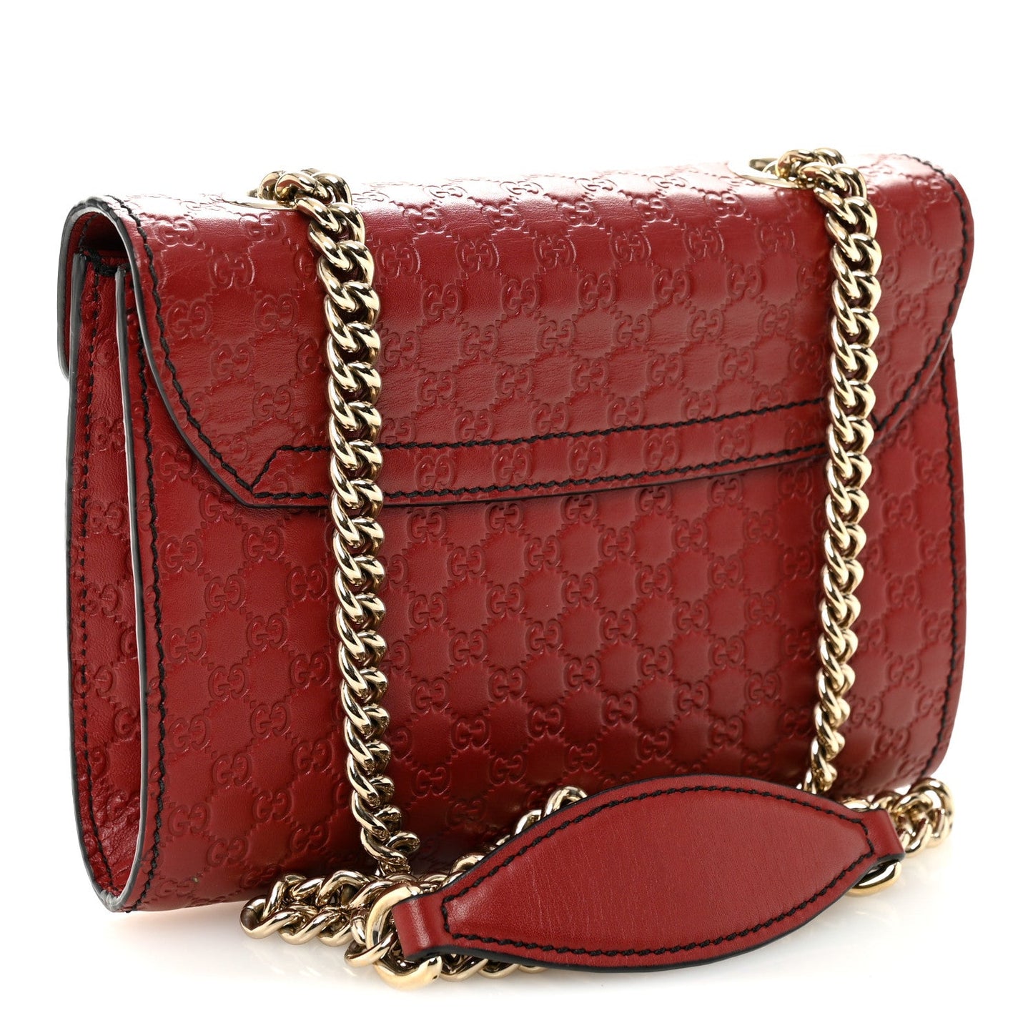 Soft Microguccissima Mini Emily Chain Shoulder Bag Rosso
