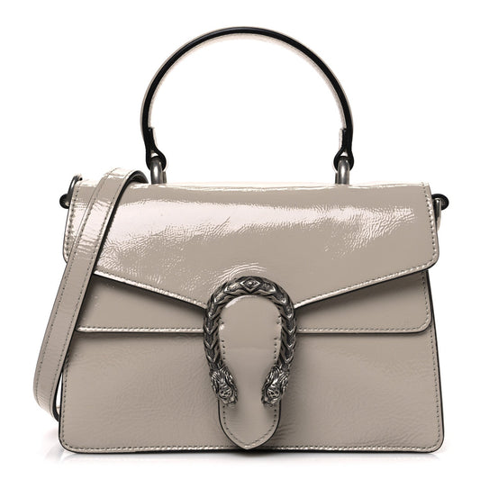 Crinkled Patent Small Dionysus Top Handle Bag Sphinx