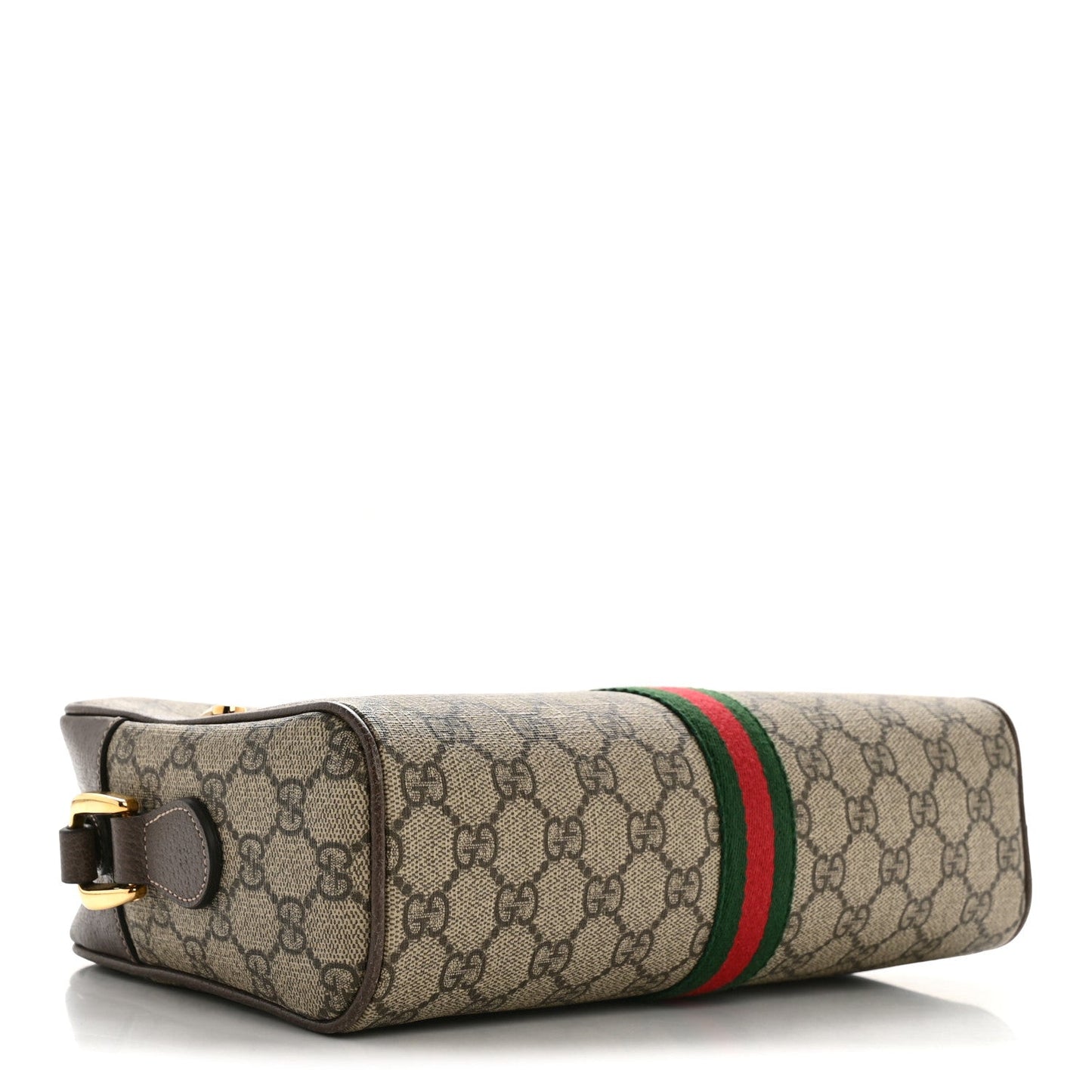 GG Supreme Monogram Web Small Ophidia Shoulder Bag Brown