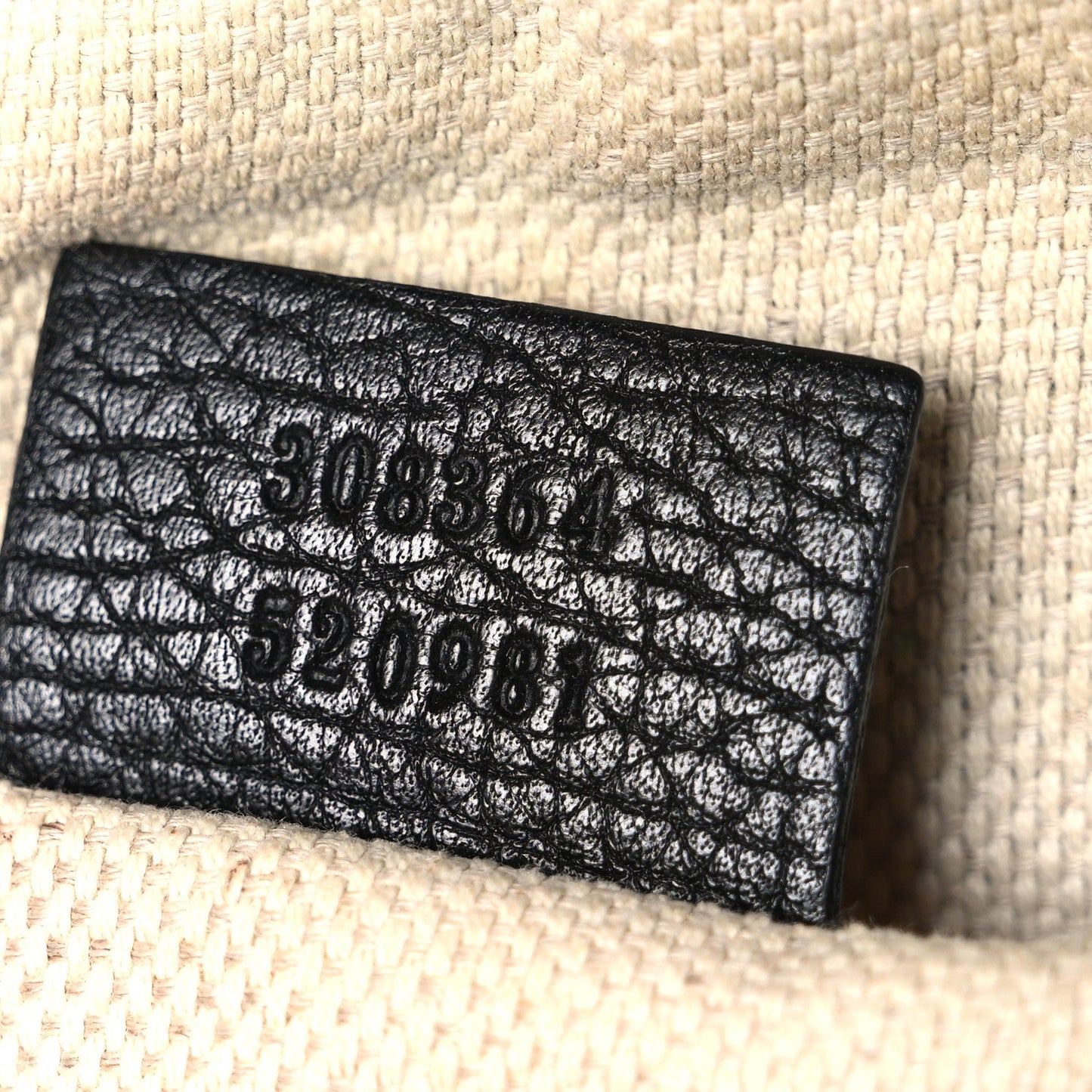 Pebbled Calfskin Small Soho Disco Bag Black