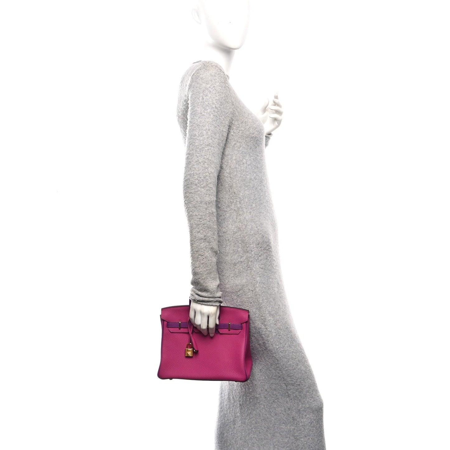 Togo Horseshoe Birkin 25 Rose Pourpre Cassis