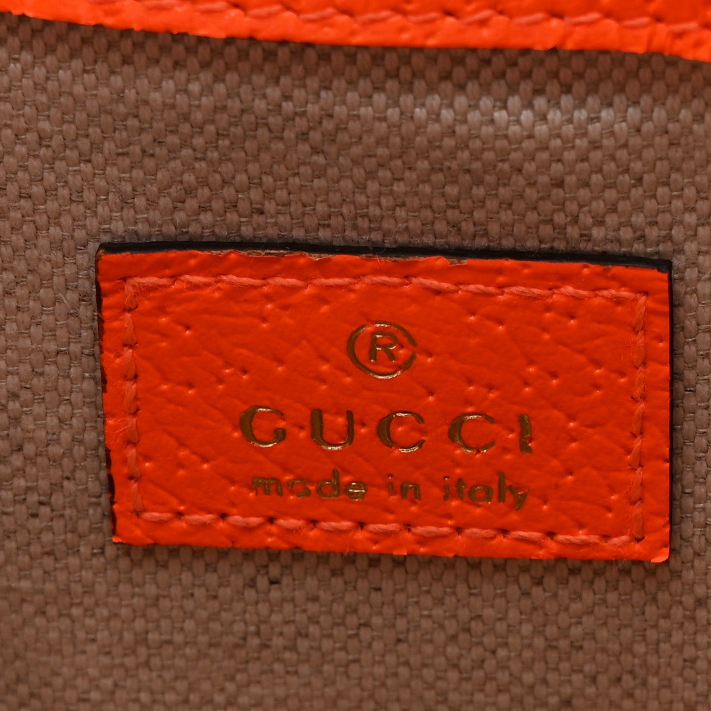 GG Supreme Monogram Web Small Ophidia Belt Bag Beige Ebony Orange Fluo
