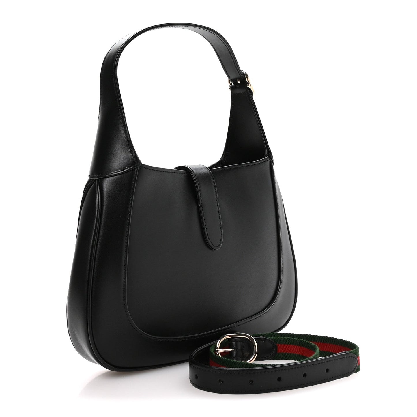 Calfskin Small Jackie Shoulder Bag Black