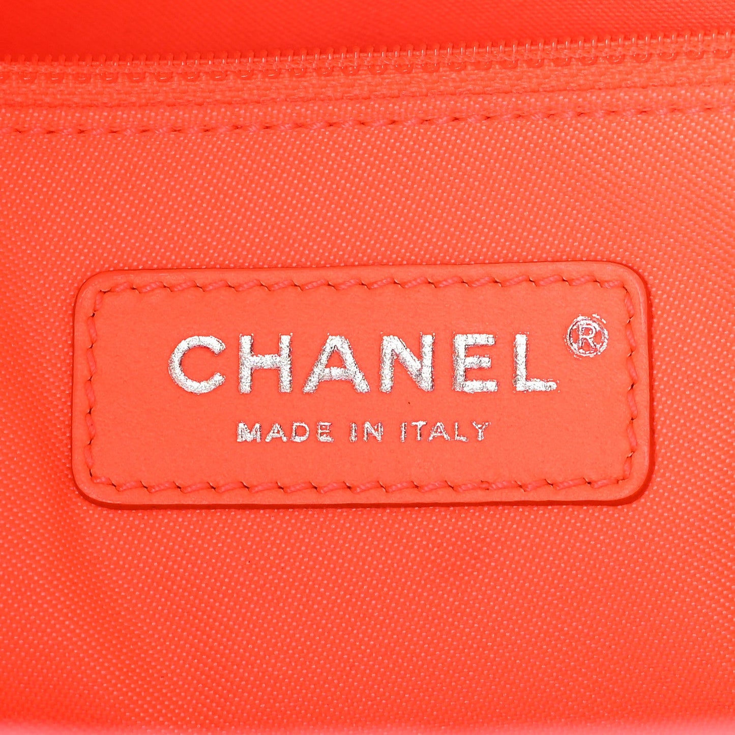Mixed Fibers Calfskin Medium Deauville Tote Pink Orange