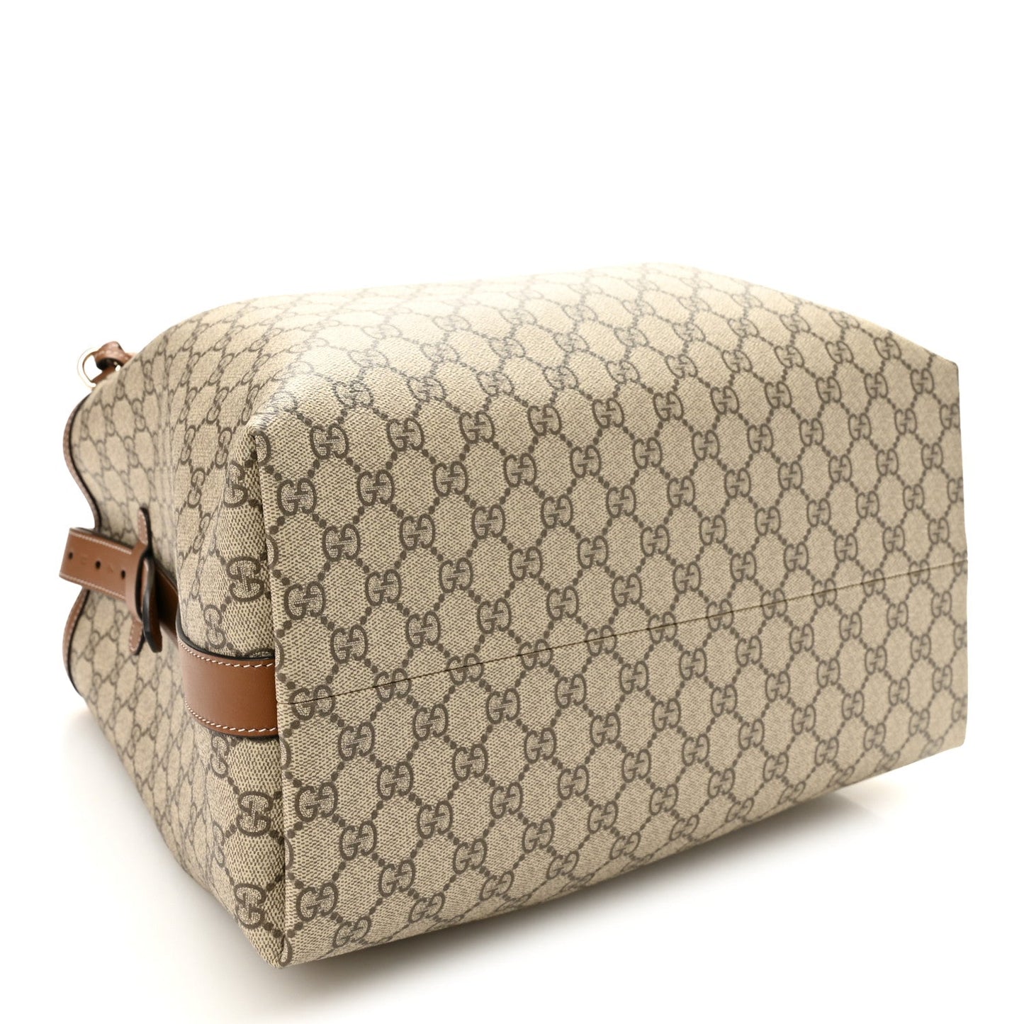 GG Icon Monogram Padlock Shoulder Bag Beige Dark Brown