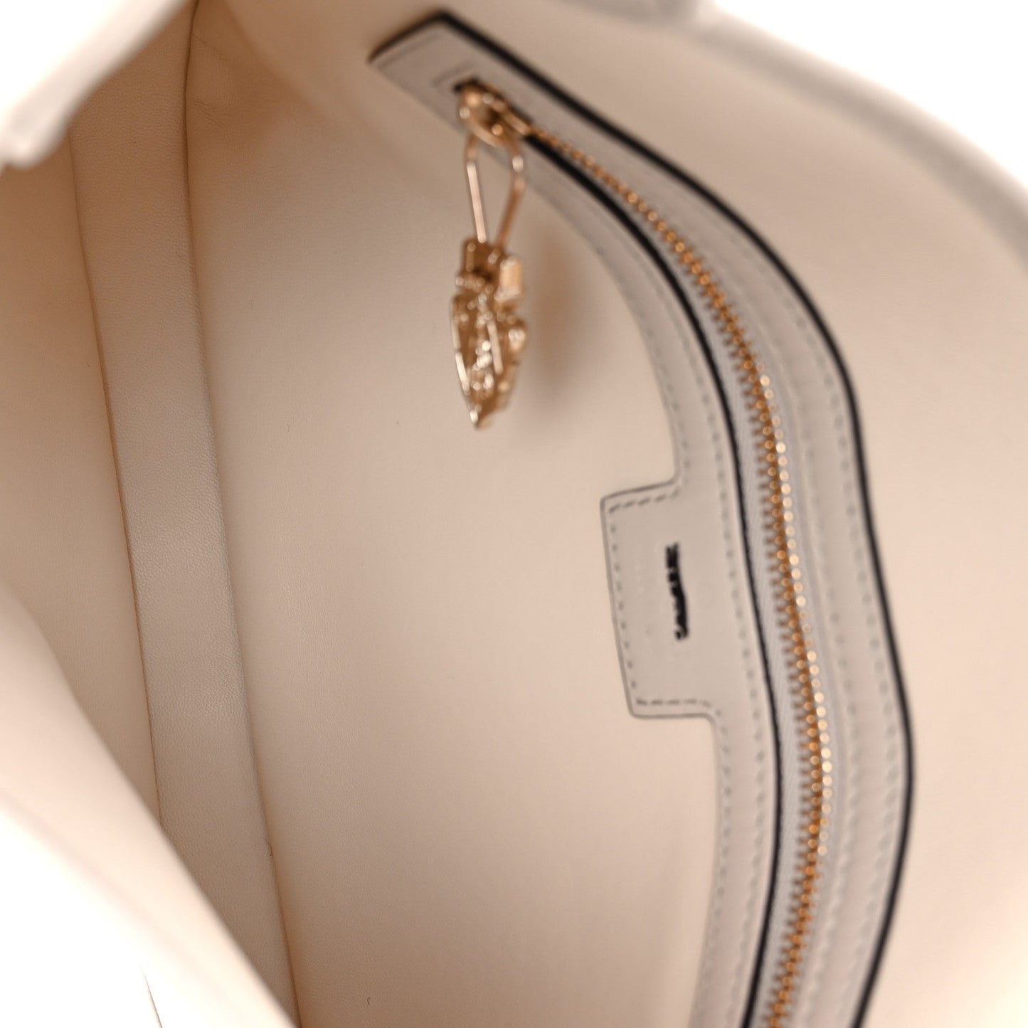 Ancora Calfskin Web Small Jackie Shoulder Bag Light Grey