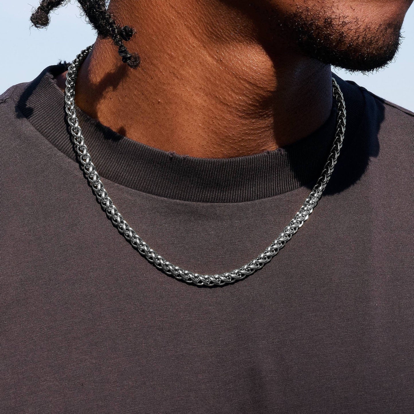 Palm Chain in White Gold- 6mm