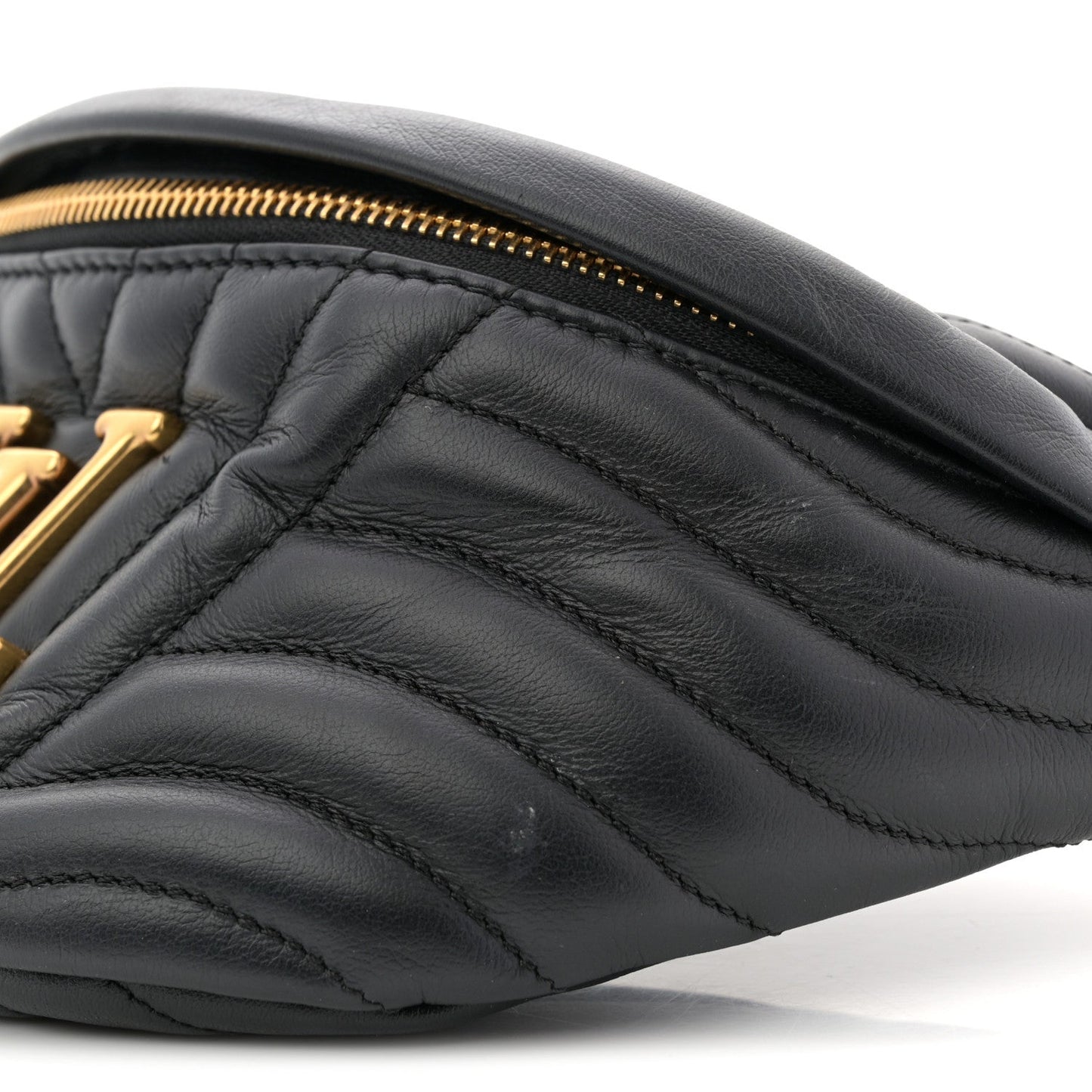 Calfskin Quilted New Wave Bumbag Black