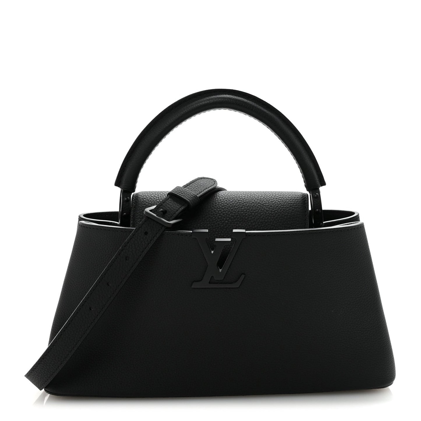 Taurillon Capucines East West MM Matte Black