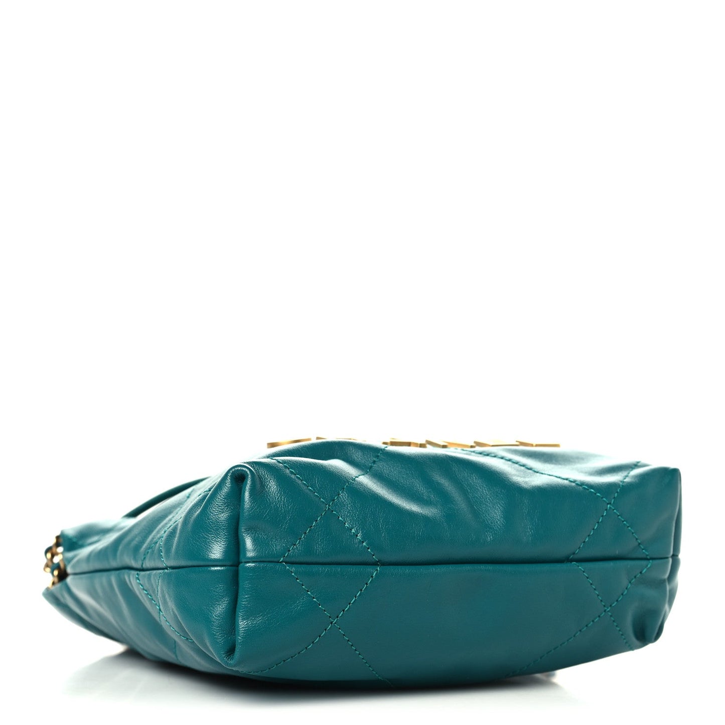 Shiny Calfskin Quilted Mini Chanel 22 Green