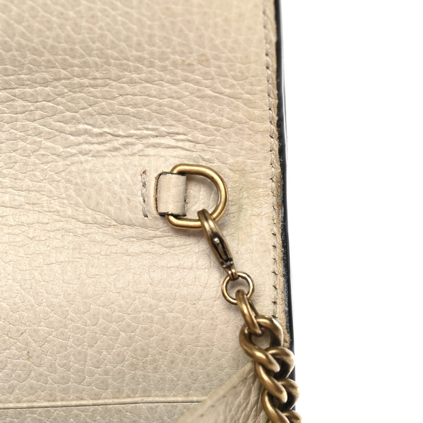 Calfskin Garden Dionysus Chain Wallet Off White
