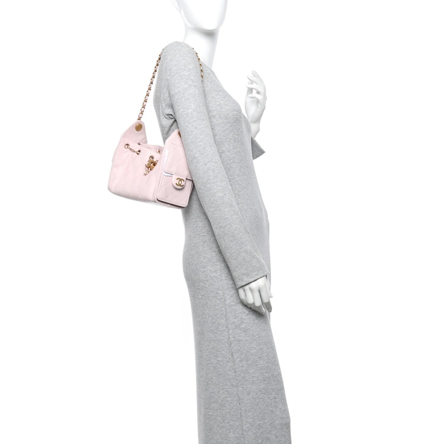 Caviar Quilted Mini Chanel 25 Handbag Light Pink