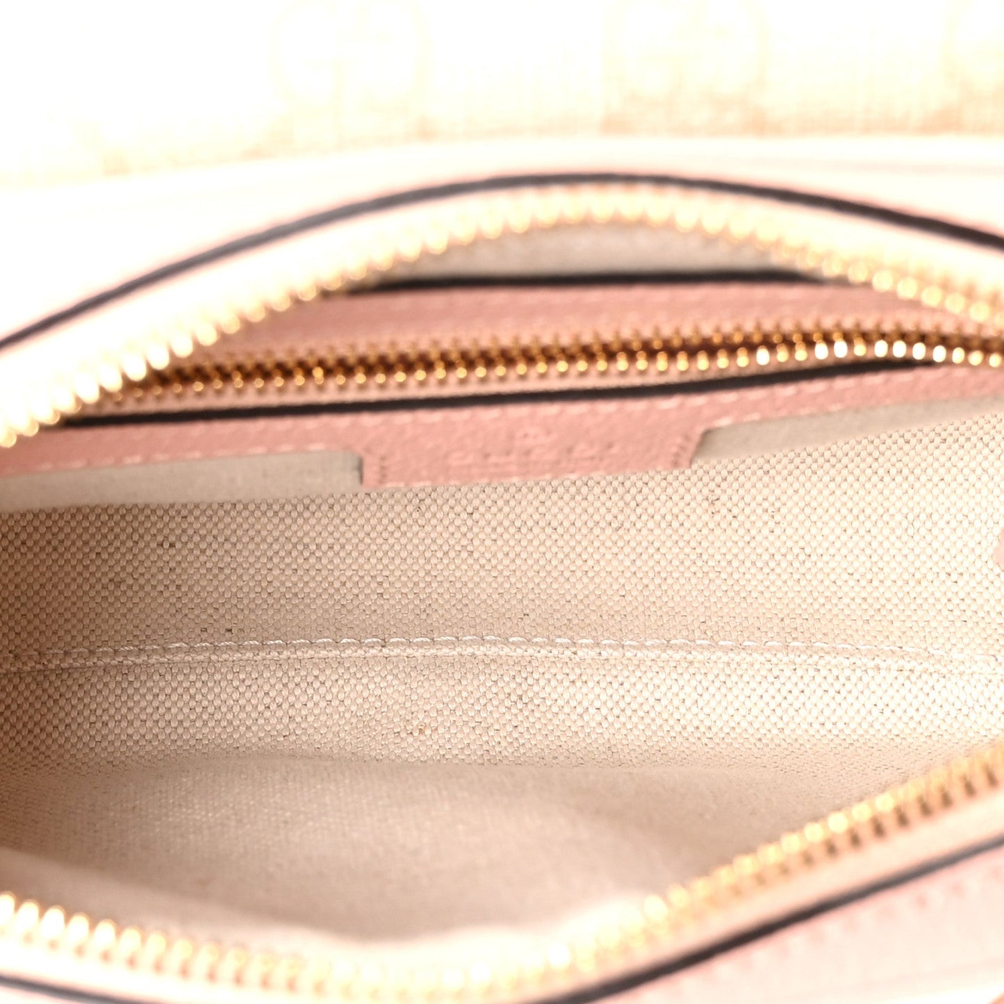 GG Supreme Monogram Textured Dollar Calfskin Mini Ophidia Flap Shoulder Bag Rose Pink