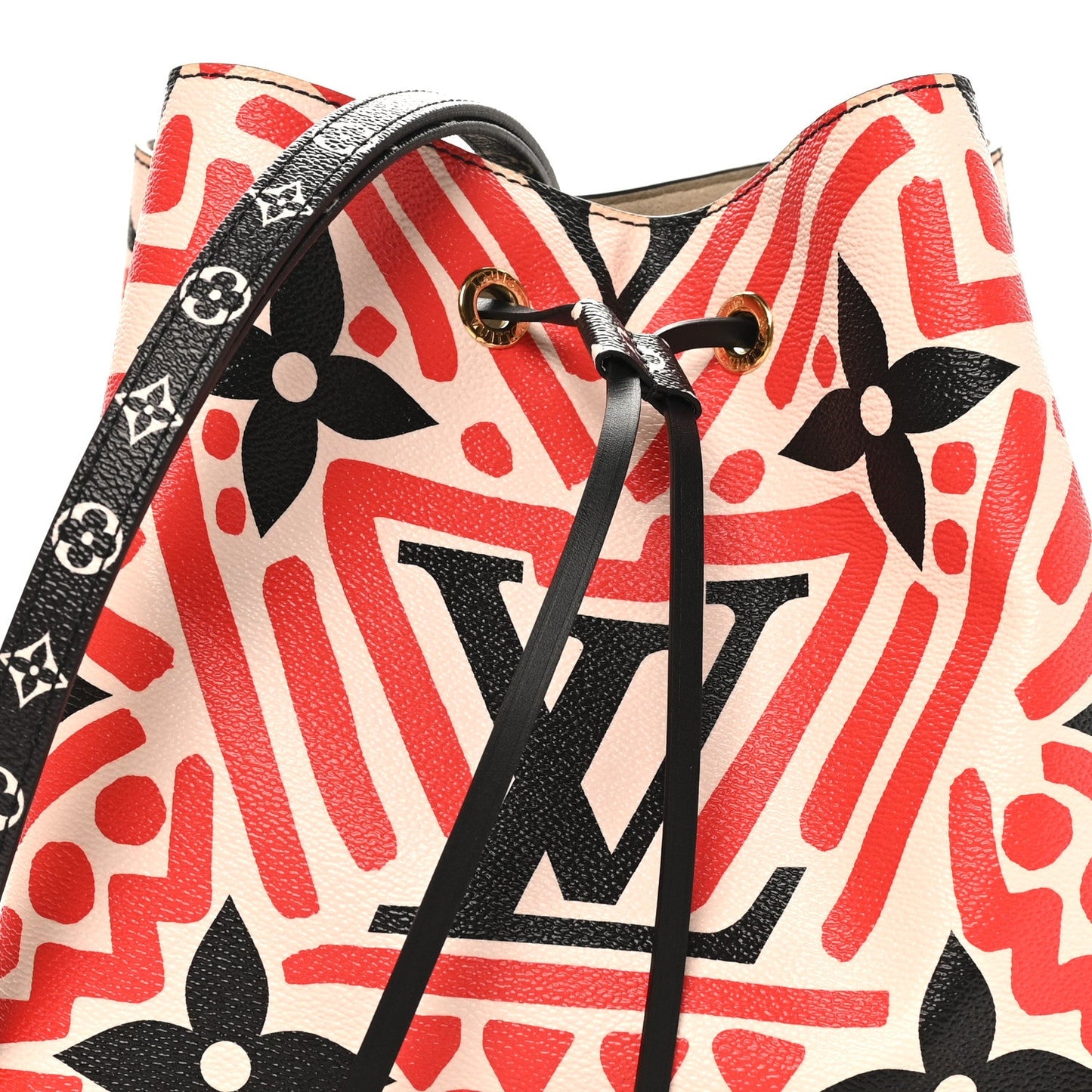 Monogram Giant Crafty NeoNoe MM Creme Rouge Black