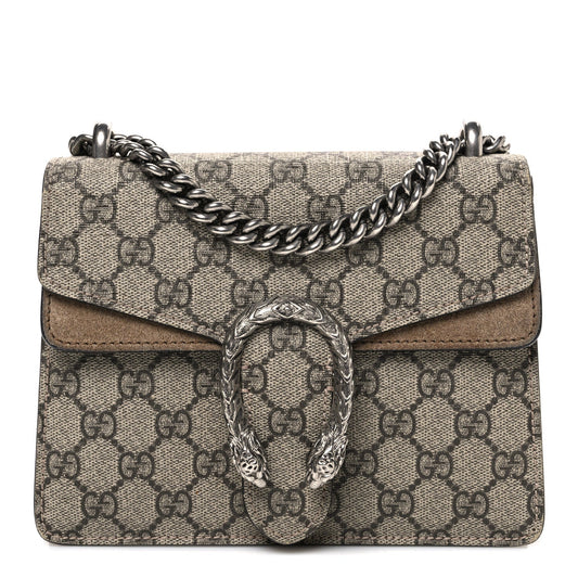 GG Supreme Monogram Mini Dionysus Shoulder Bag Taupe