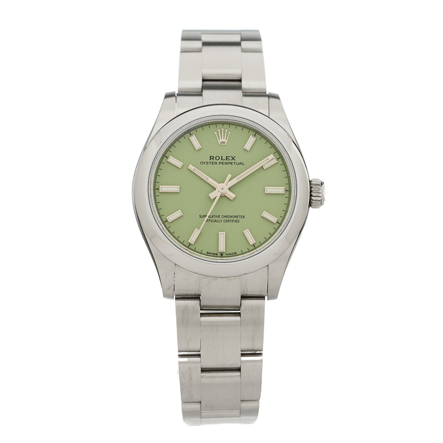 Stainless Steel 31mm Oyster Perpetual Watch Pistachio 277200