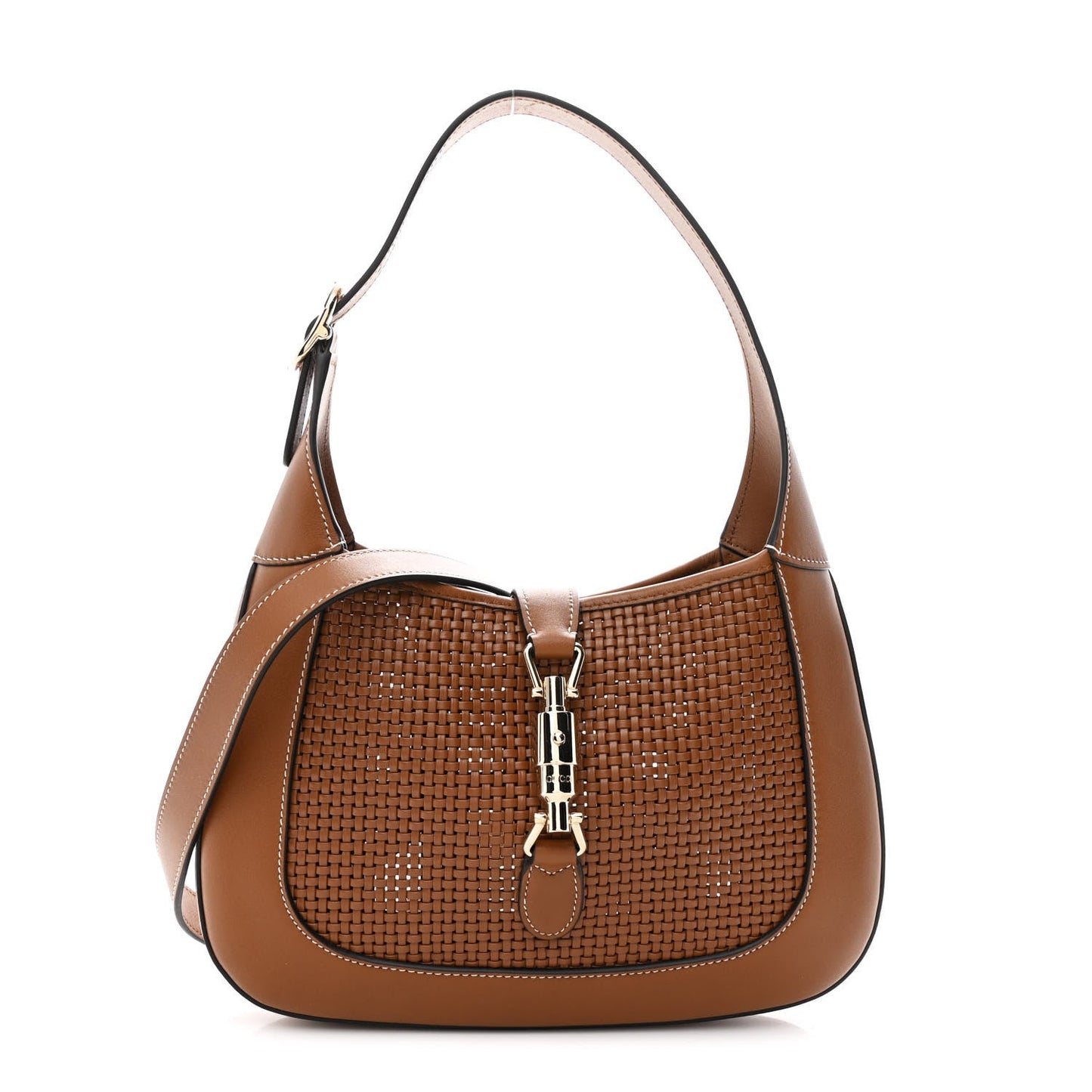Woven Calfskin Medium Jackie 1961 Hobo Brown