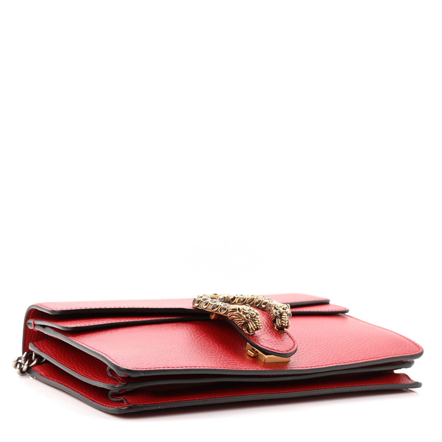 Dollar Calfskin Swarovski Crystal Small Dionysus Shoulder Bag Hibiscus Red