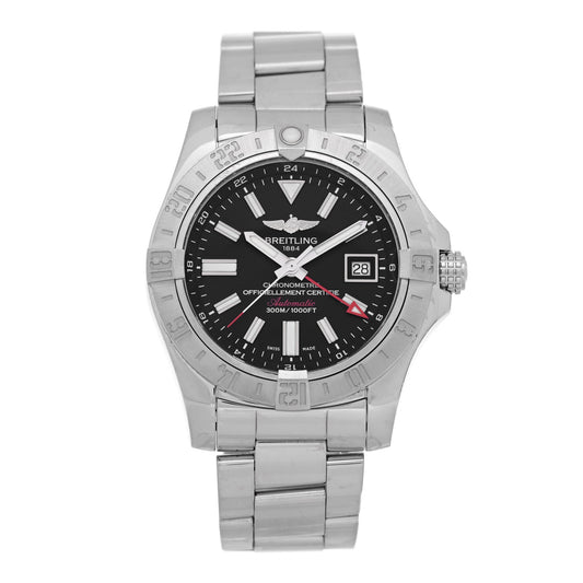 Stainless Steel 43mm Avenger II GMT Automatic Watch Black A32390