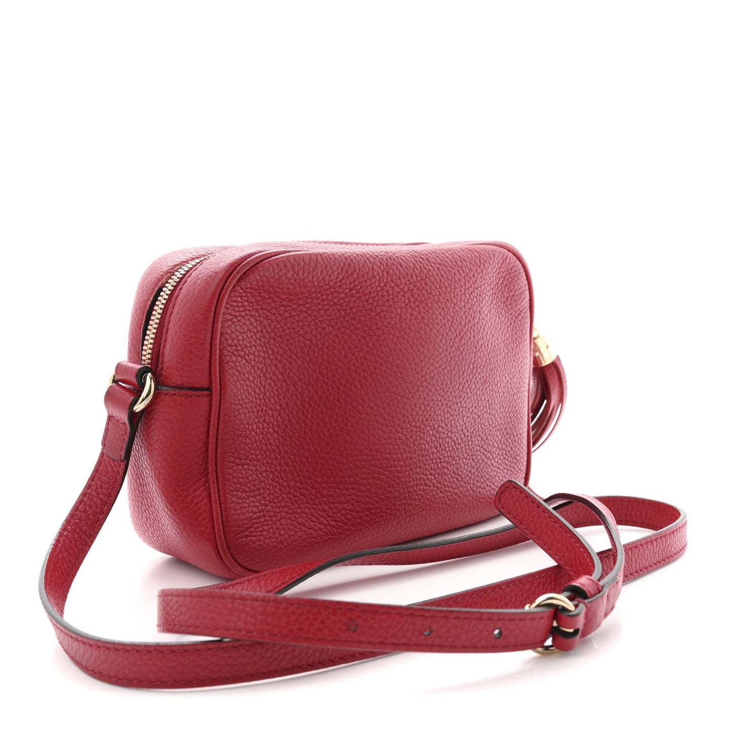 Pebbled Calfskin Small Soho Disco Bag Tabasco Red