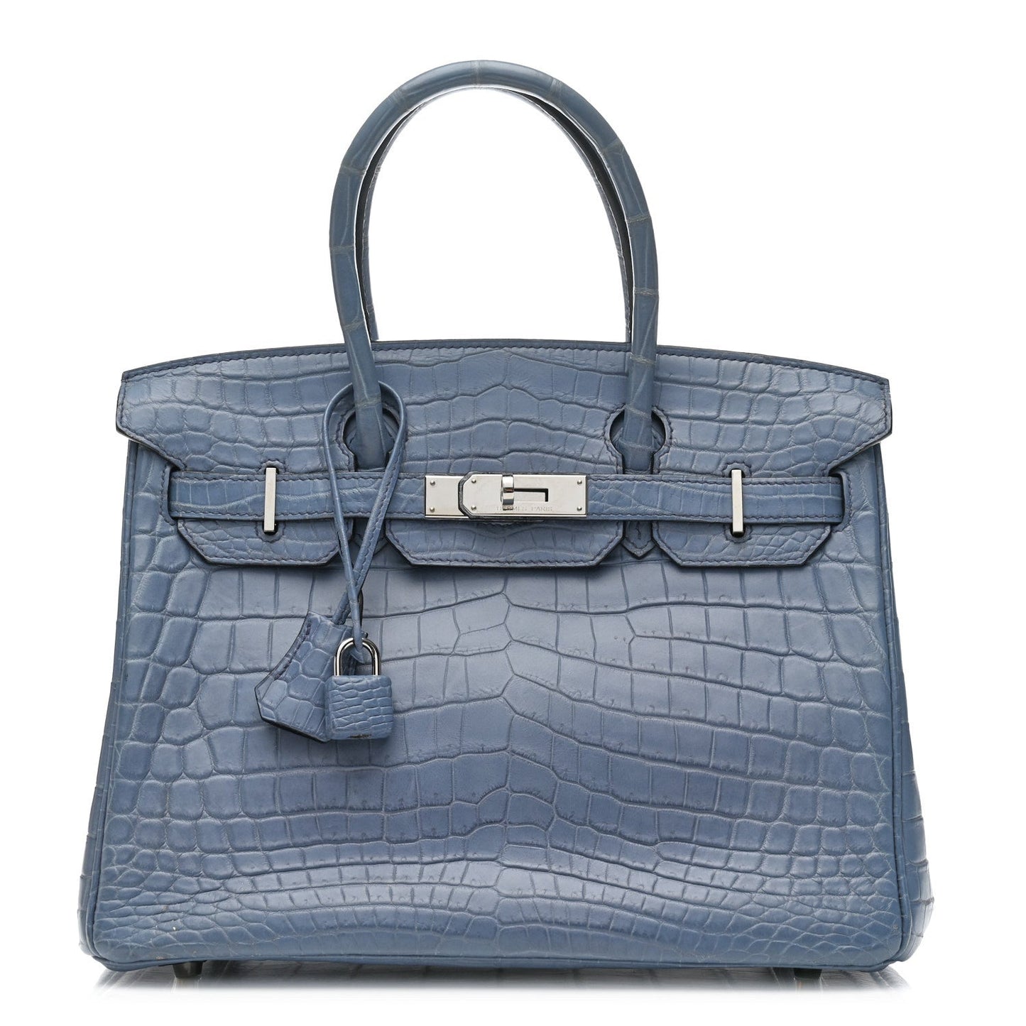 Matte Porosus Crocodile Birkin 30 Bleu Brighton
