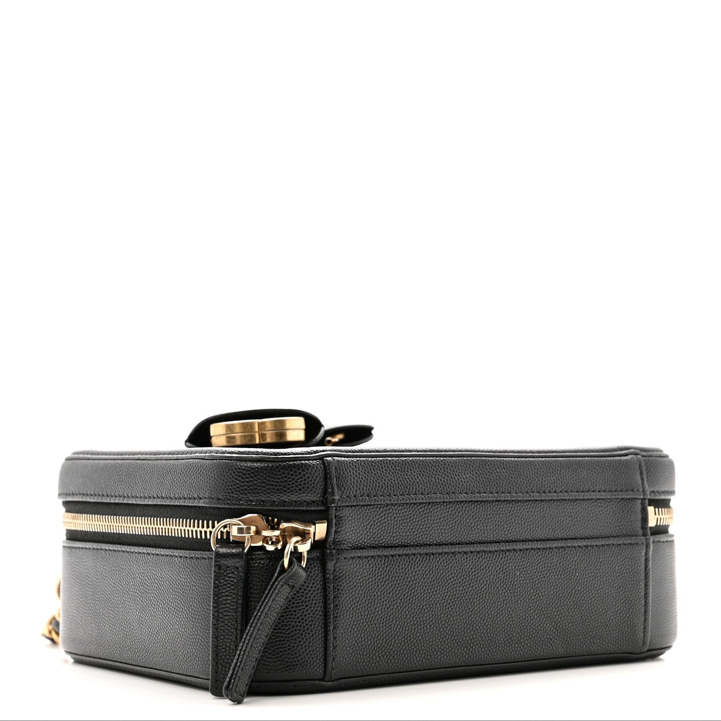 Caviar Quilted Medium CC Filigree Vanity Case Black