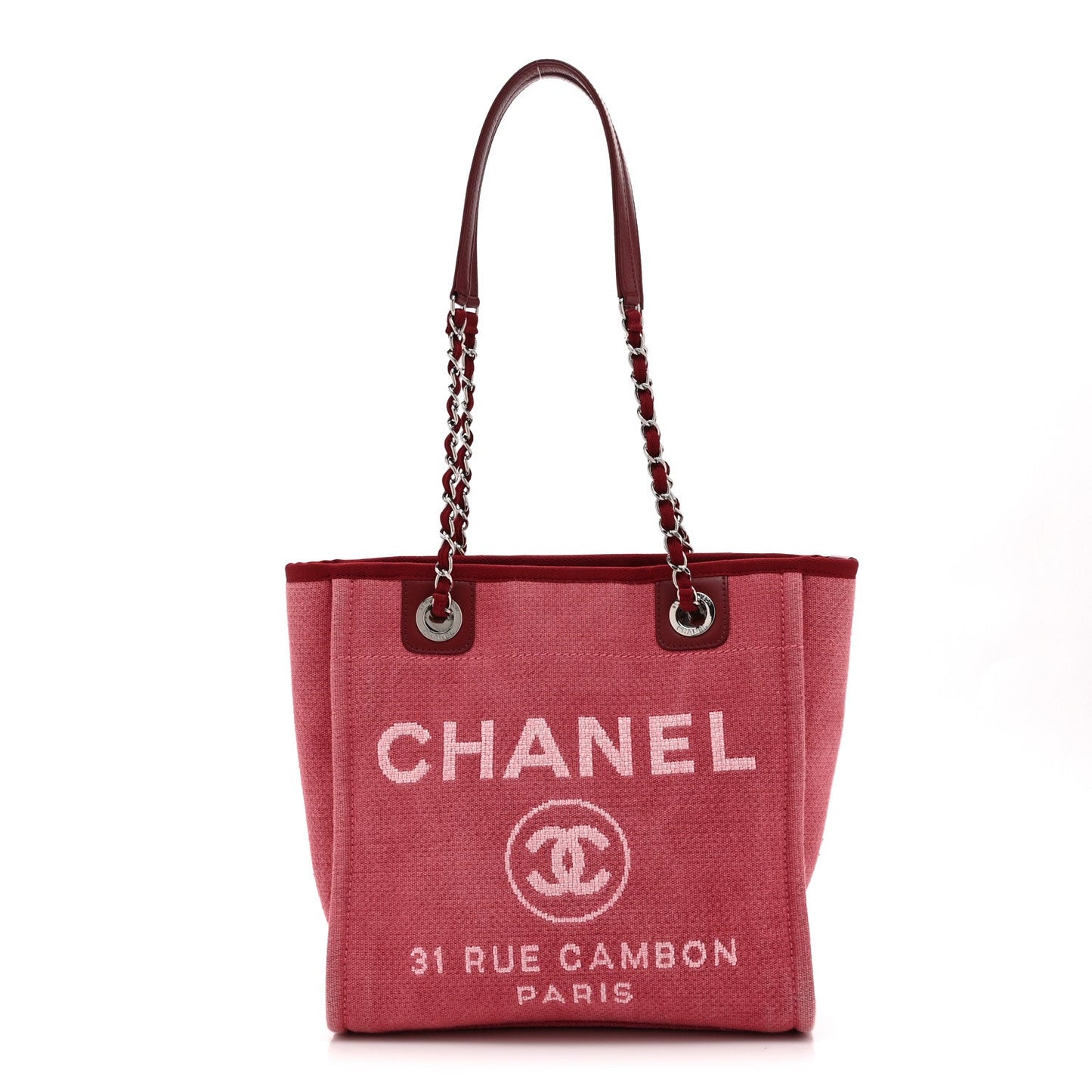 Canvas Mini Deauville Tote Red