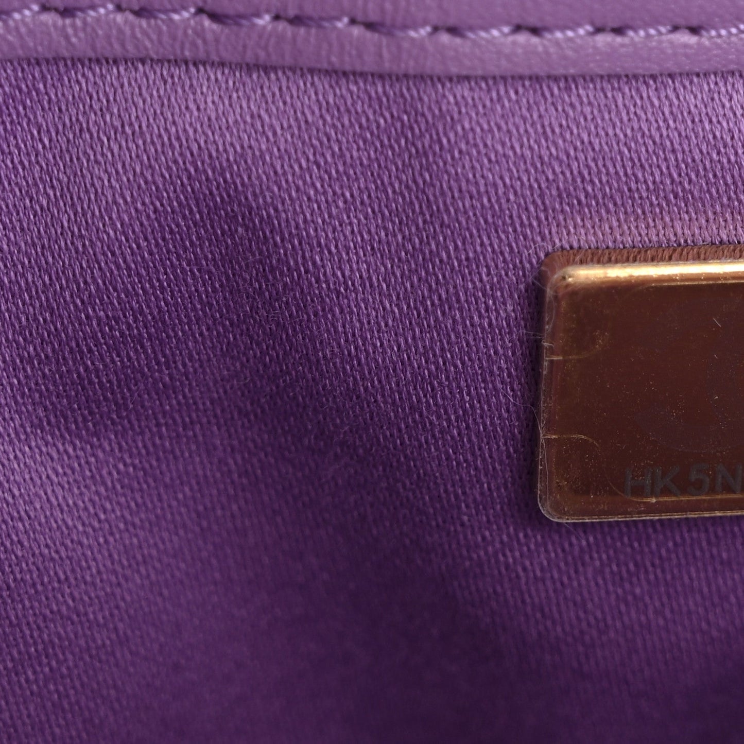 Suede Quilted Mini Chanel 25 Handbag Purple