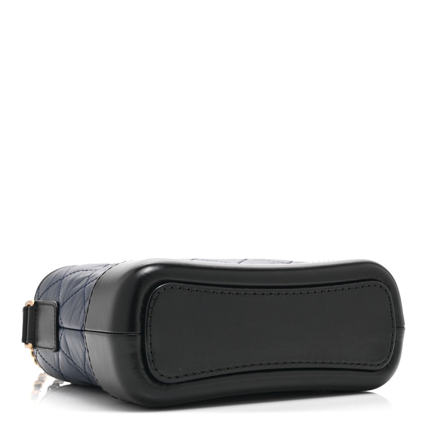 Aged Calfskin Quilted Small Gabrielle Hobo Navy Black