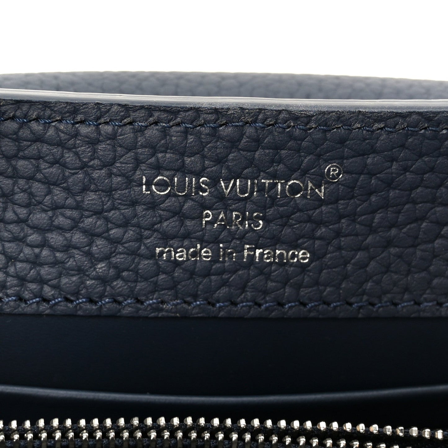 Taurillon Embellished Malletage Crown Mini Capucines Navy