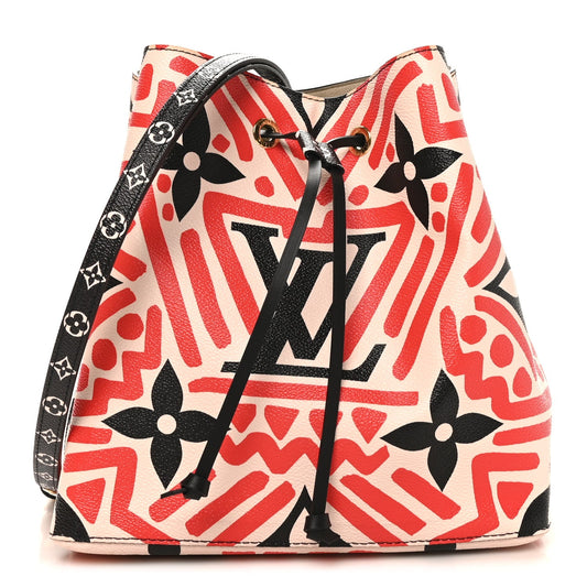 Monogram Giant Crafty NeoNoe MM Creme Rouge Black