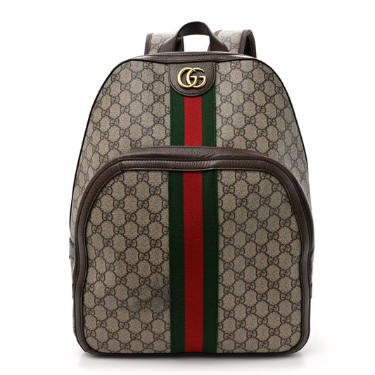 GG Supreme Monogram Medium Ophidia Day Backpack Beige Ebony New Acero