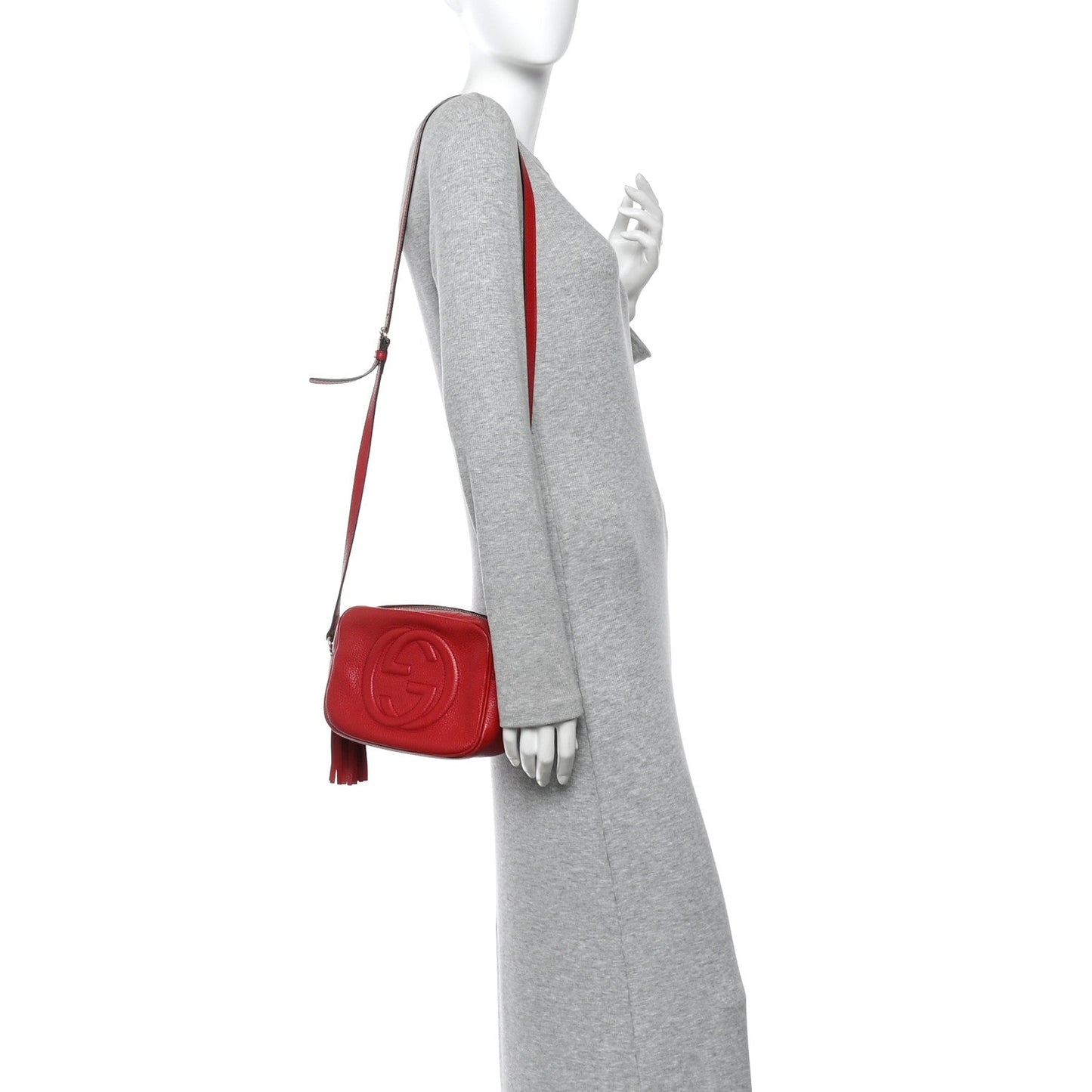 Pebbled Calfskin Small Soho Disco Bag Tabasco Red
