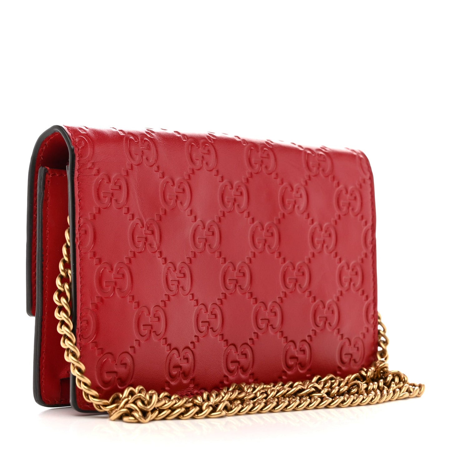 Guccissima Mini Cherry Chain Bag Hibiscus Red