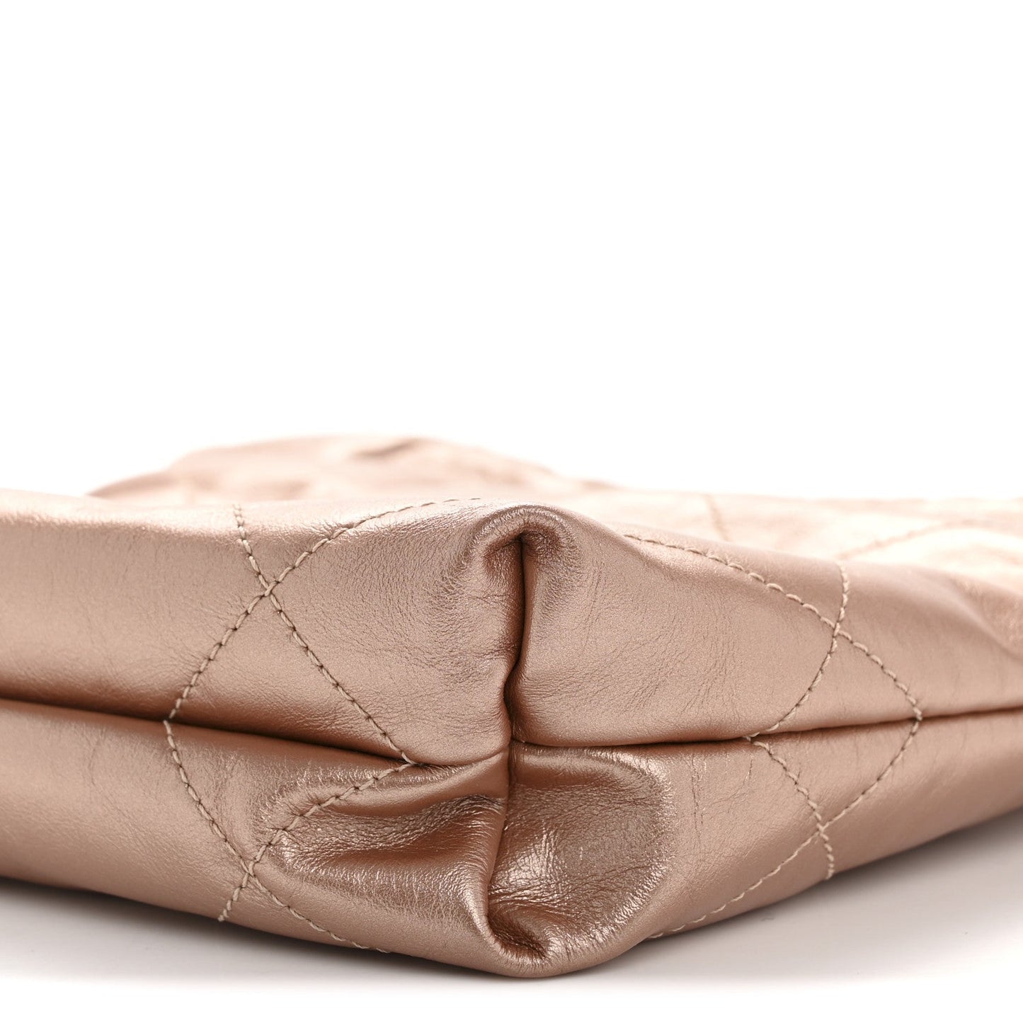 Metallic Calfskin Quilted Mini Chanel 22 Copper