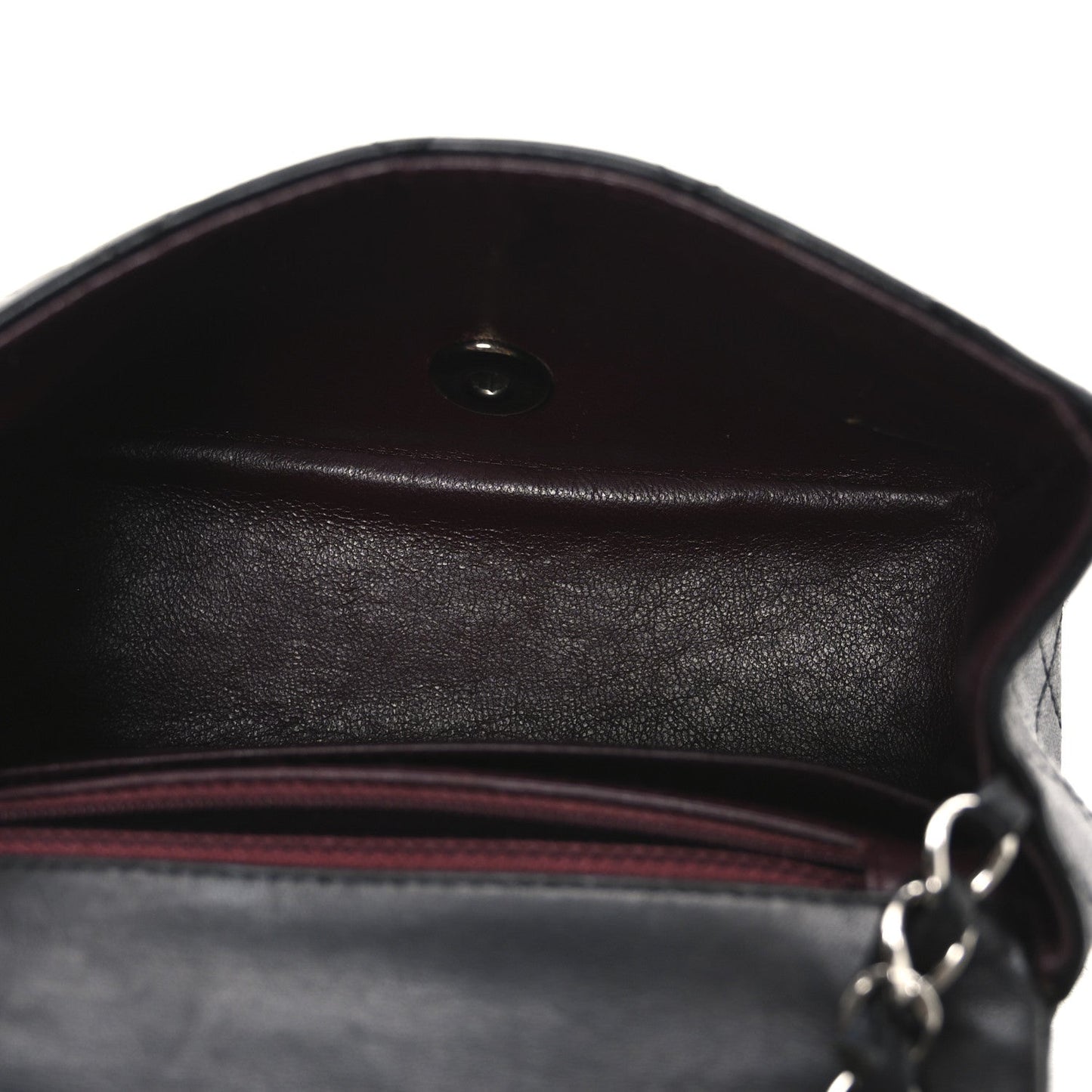 Lambskin Quilted Mini Square Flap Black