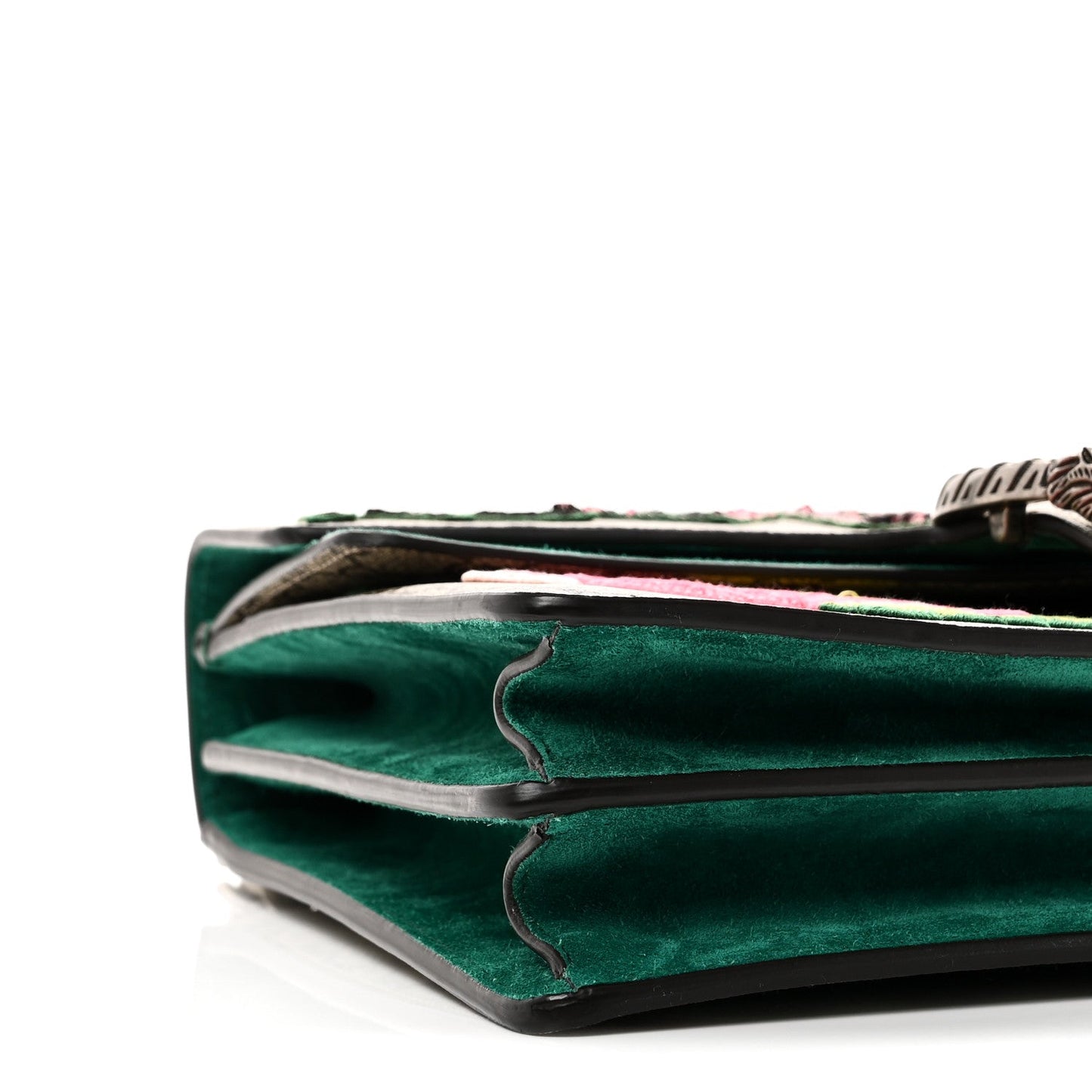 GG Supreme Monogram Embroidered Medium Dionysus Shoulder Bag Emerald