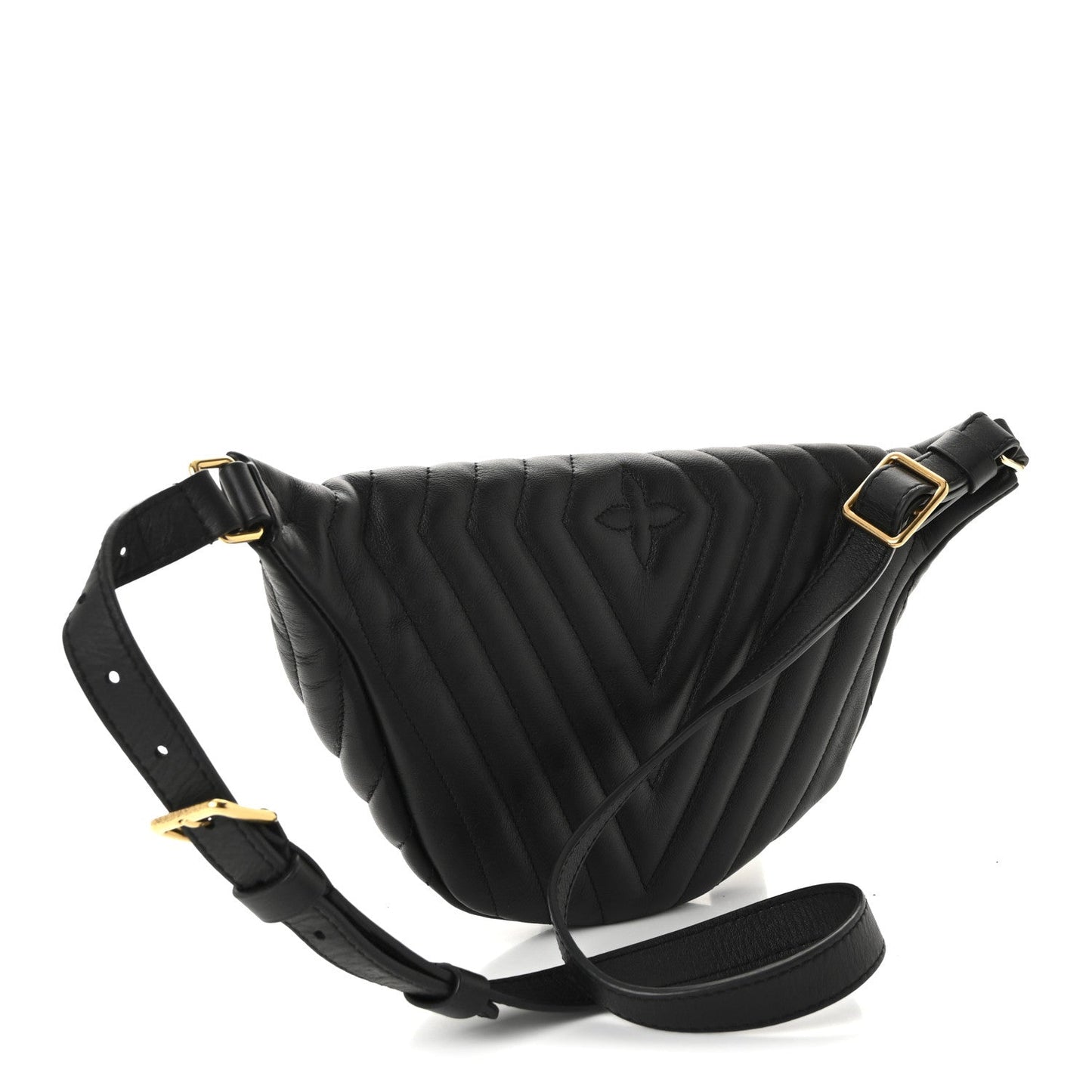 Calfskin Quilted New Wave Bumbag Black