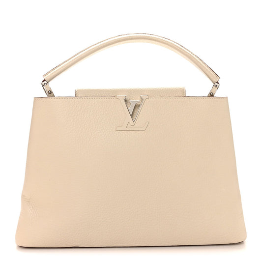 Taurillon Capucines MM Blanc Casse