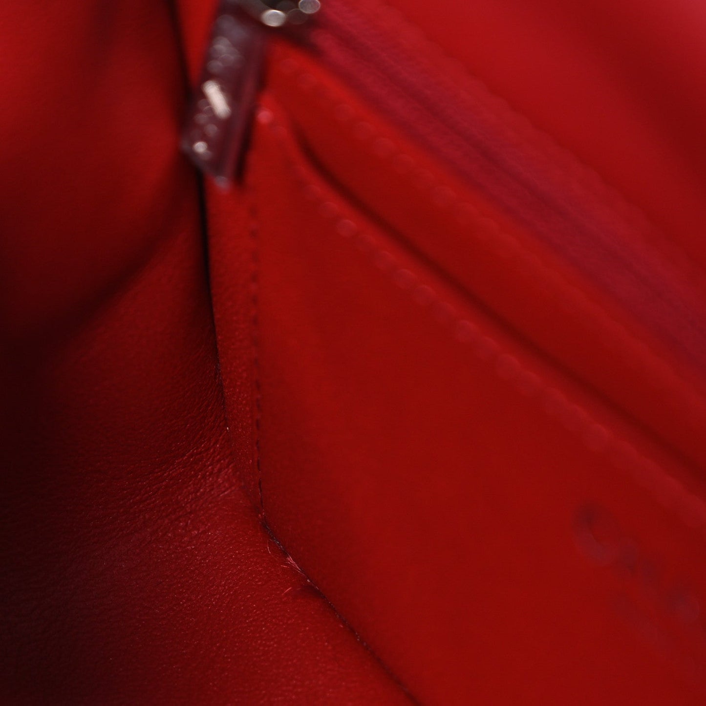 Lambskin Quilted Mini Rectangular Flap Red