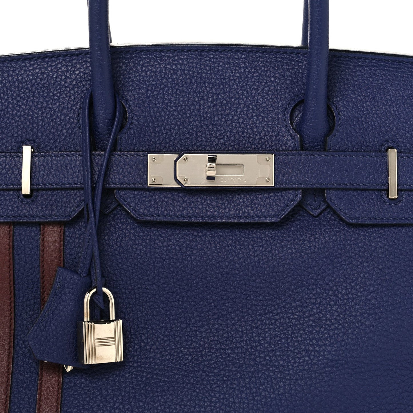 Togo Swift Officier Birkin 30 Bleu Encre Rouge H