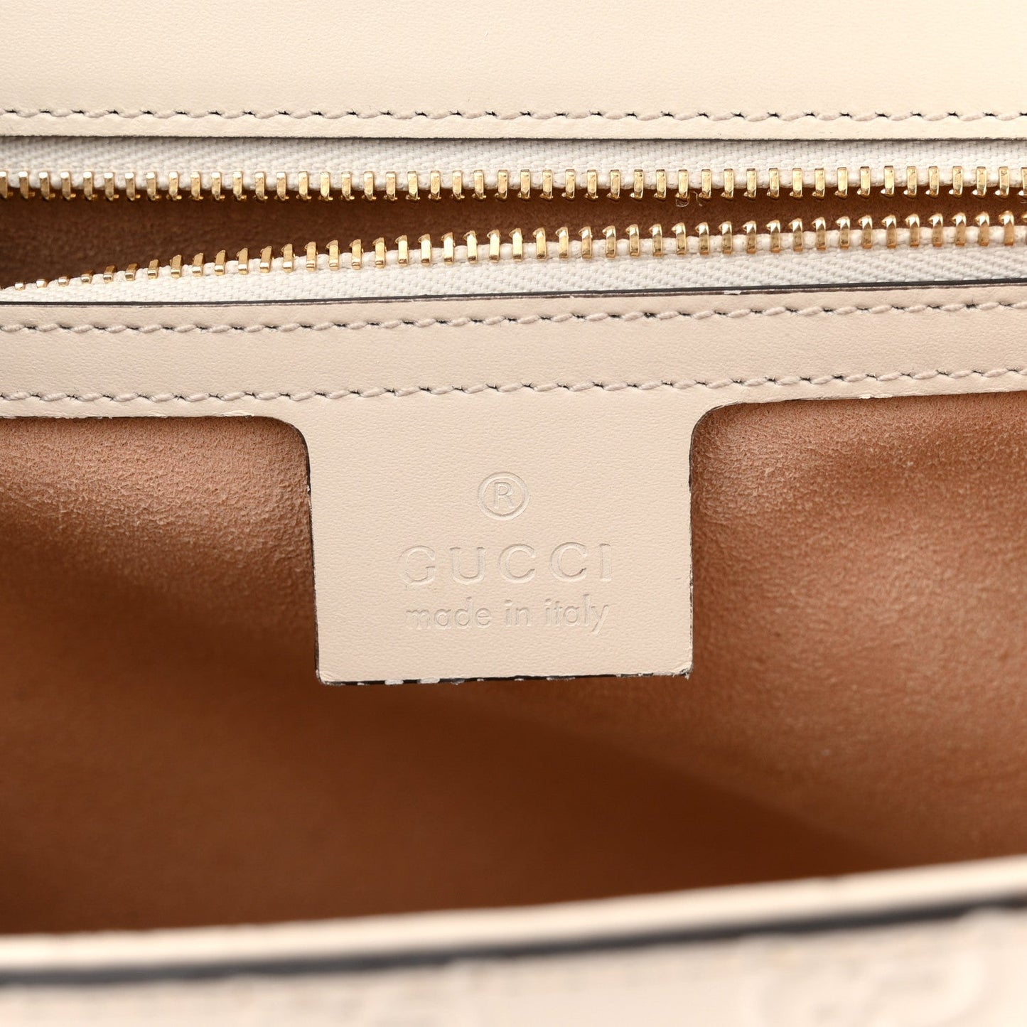 Guccissima Medium Padlock Shoulder Bag Mystic White
