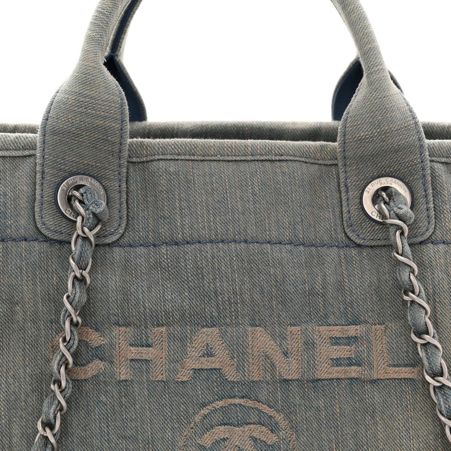 Denim Small Deauville Tote Light Blue