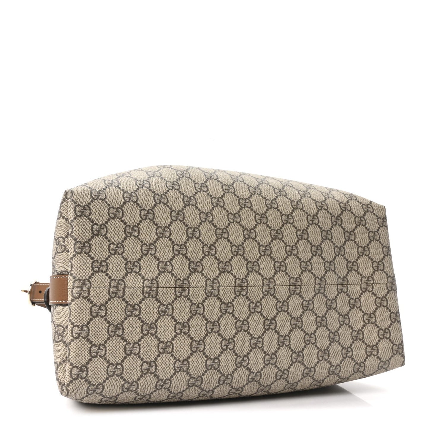 GG Icon Monogram Padlock Shoulder Bag Beige Dark Brown