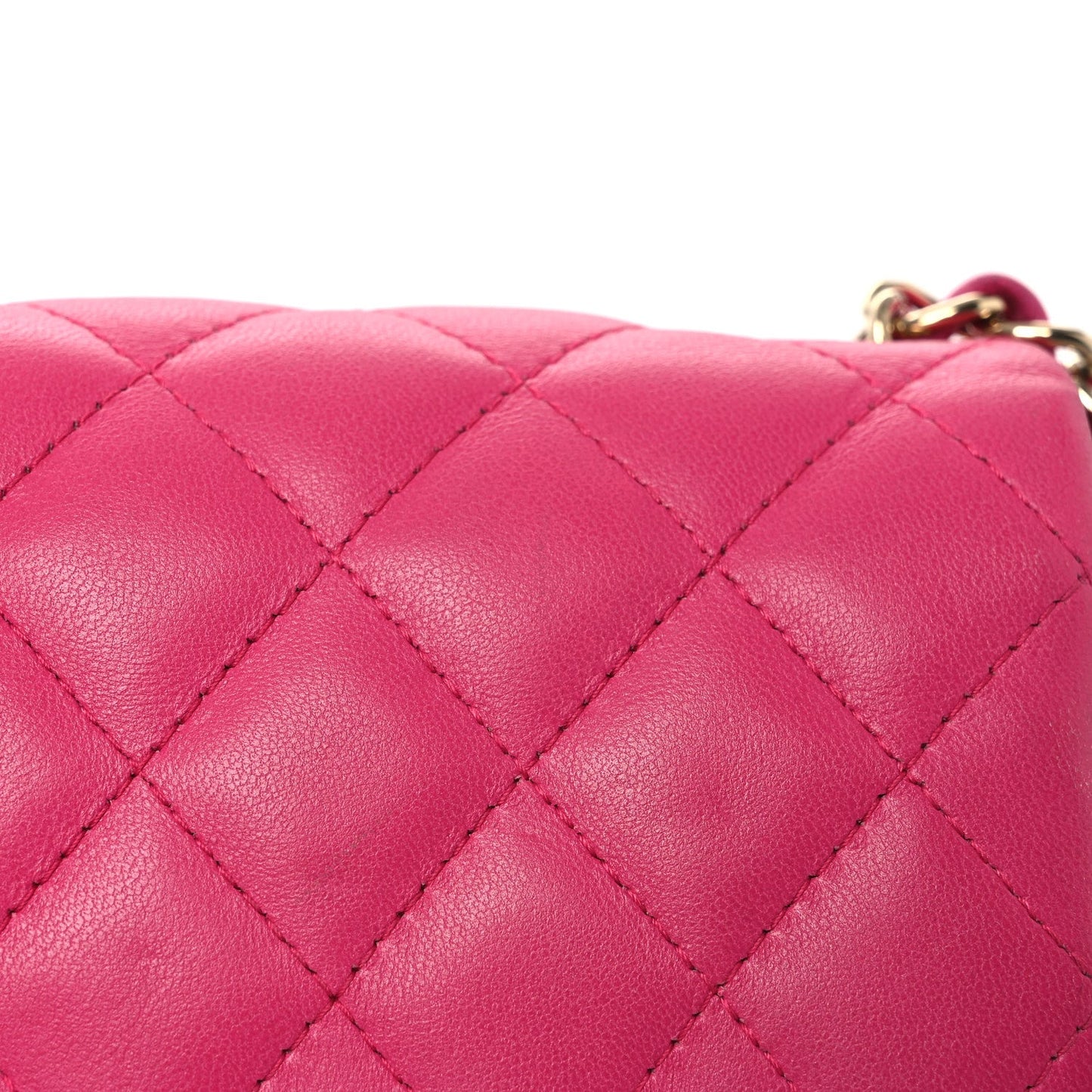 Lambskin Quilted Mini Square Flap Pink